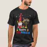 Happy Chrismukkah Gnome Christmas Hanukkah T-Shirt<br><div class="desc">Funny Gnomes Hanukkah Design,  mit bezaubernden drei Garten Gnomie,  Weihnachtslicht,  mit der Menorah und dreidel auf einem festlichen jüdischen Feiertag Lichter Ornament Decor,  Great Hanukkah Chanukah Holiday Geschenk.</div>