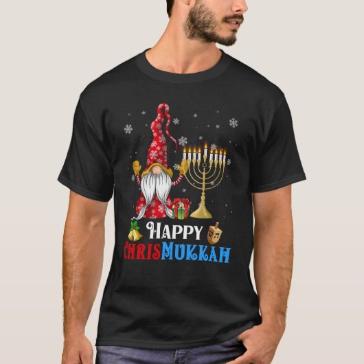 Happy Chrismukkah Gnome Christmas Hanukkah T-Shirt (Vorderseite)