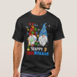 Happy Chrismukkah Gnomes Christmas Hanukkah T-Shirt<br><div class="desc">Funny Gnomes Hanukkah Design,  mit bezaubernden drei Garten Gnomie,  Weihnachtslicht,  mit der Menorah und dreidel auf einem festlichen jüdischen Feiertag Lichter Ornament Decor,  Great Hanukkah Chanukah Holiday Geschenk.</div>