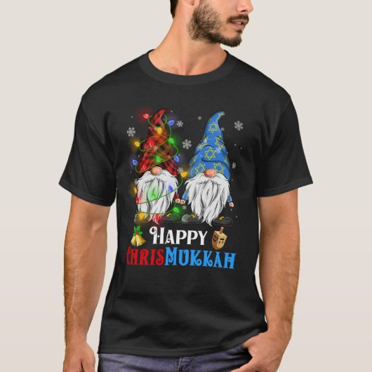 Happy Chrismukkah Gnomes Christmas Hanukkah T-Shirt (Vorderseite)
