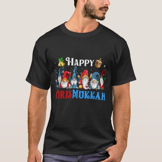 Happy Chrismukkah Gnomes Christmas Hanukkah T-Shirt (Vorderseite)