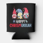 Happy Chrismukkah Gnomes Hanukkah Frohe Weihnachte Dosenkühler (Vorderseite)