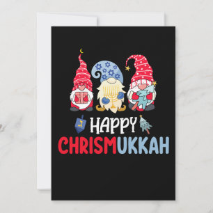 Happy Chrismukkah Gnomes Hanukkah Frohe Weihnachte Einladung