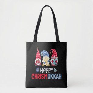 Happy Chrismukkah Gnomes Hanukkah Frohe Weihnachte Tasche