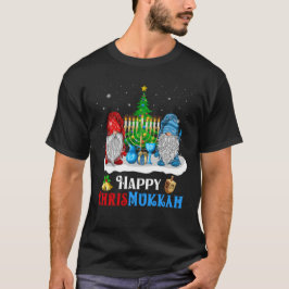 Happy Chrismukkah Gnomes Weihnachten und Hanukkah T-Shirt