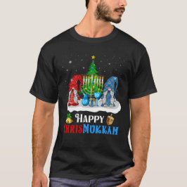 Happy Chrismukkah Gnomes Weihnachten und Hanukkah T-Shirt