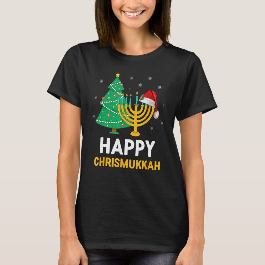 Happy Chrismukkah Hanukkah And Christmas T-Shirt (Vorderseite)