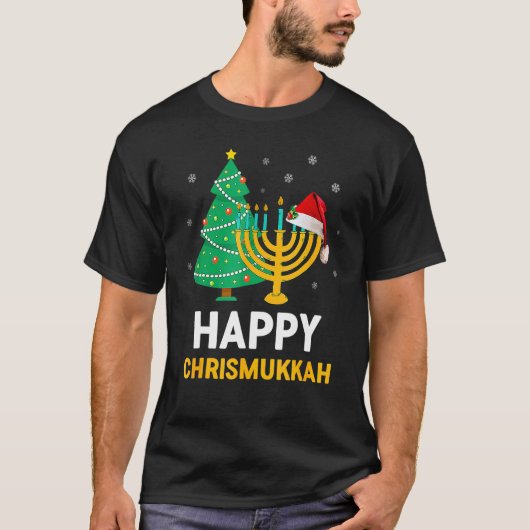 Happy Chrismukkah Hanukkah And Christmas T-Shirt (Vorderseite)