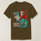 Happy Chrismukkah Hanukkah Christmas T Rex Dinosau T-Shirt (Design vorne)