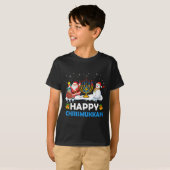 Happy Chrismukkah Hanukkah Fun Frohe Weihnachtsjud T-Shirt (Vorne ganz)