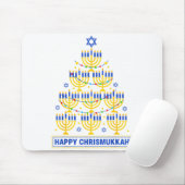 Happy Chrismukkah Hanukkah Light Tree Jewish Holid Mousepad (Mit Mouse)