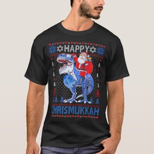 Happy Chrismukkah Hanukkah Weihnachten Weihnachten T-Shirt (Vorderseite)