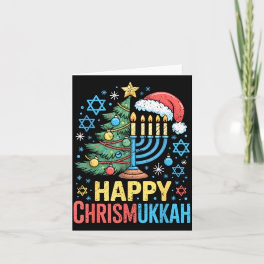 Happy Chrismukkah Holiday Christmas And Hanukkah S Karte (Vorderseite)