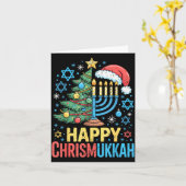 Happy Chrismukkah Holiday Christmas And Hanukkah S Karte (Gelbe Blume)
