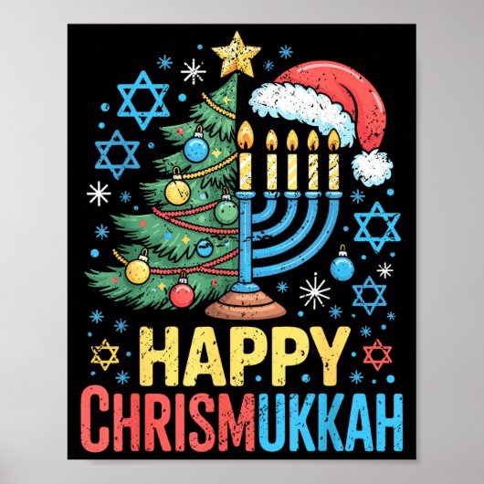 Happy Chrismukkah Holiday Christmas And Hanukkah S Poster (Vorne)