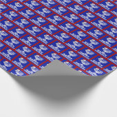 Happy Chrismukkah Holiday Menorah Weihnachtsmannmü Geschenkpapier (Ecke)