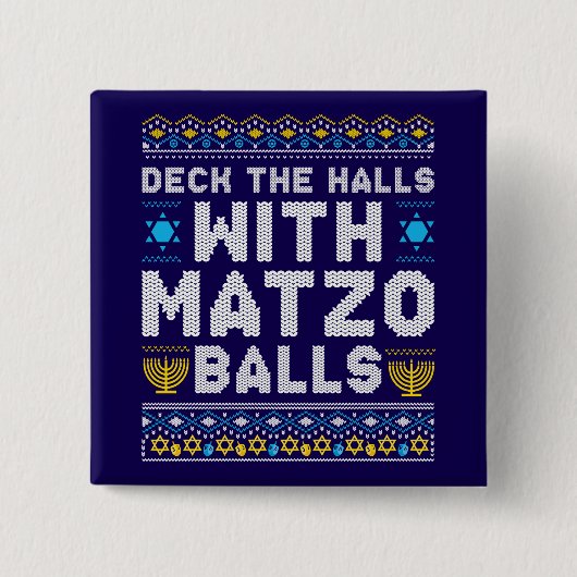 Happy Chrismukkah Jewish Christmas Hanukkah Button (Vorderseite)