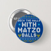 Happy Chrismukkah Jewish Christmas Hanukkah Button (Vorne & Hinten)