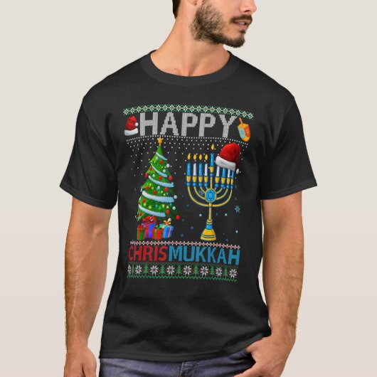 Happy Chrismukkah Jewish Christmas Hanukkah Chanuk T-Shirt (Vorderseite)