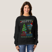 Happy Chrismukkah Jewish Christmas Hanukkah Holida Sweatshirt (Vorne ganz)