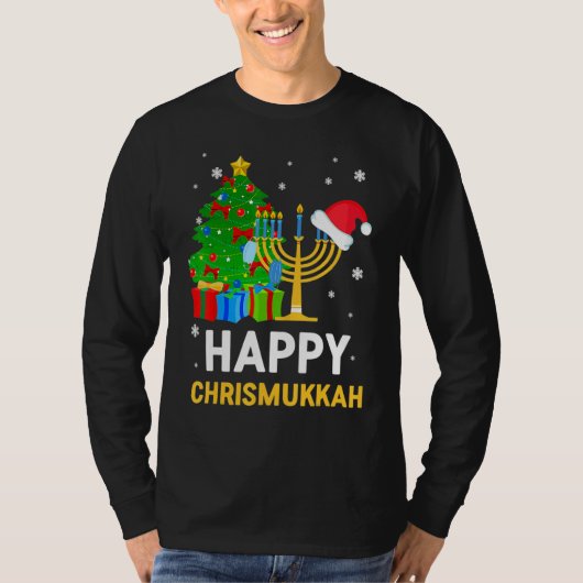 Happy Chrismukkah Jewish Christmas Hanukkah Holida T-Shirt (Vorderseite)