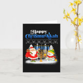 Happy Chrismukkah Jewish Christmas Hanukkah Karte (Gelbe Blume)