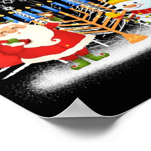 Happy Chrismukkah Jewish Christmas Hanukkah T Shir Poster (Ecke)