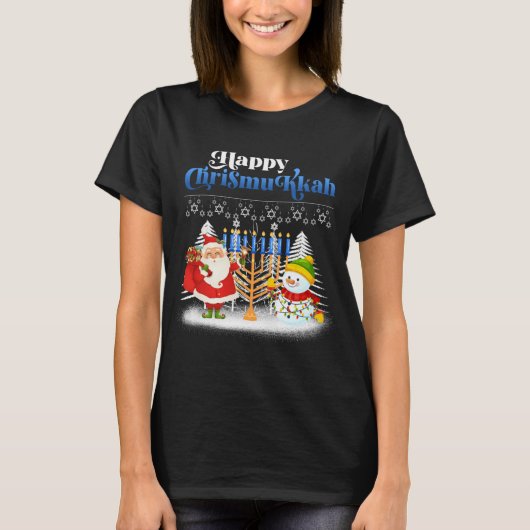Happy Chrismukkah Jewish Christmas Hanukkah T Shir T-Shirt (Vorderseite)