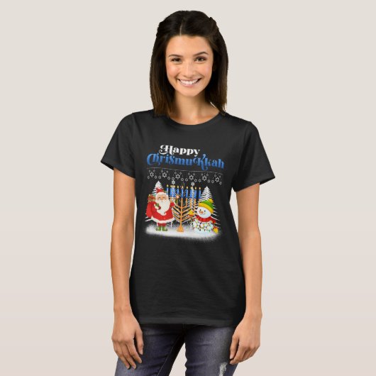 Happy Chrismukkah Jewish Christmas Hanukkah T Shir T-Shirt (Vorne ganz)