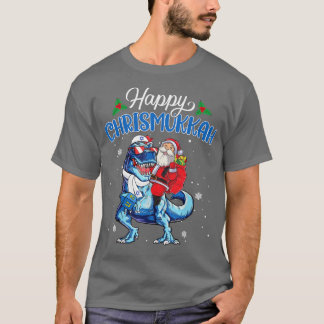 Happy Chrismukkah Jewish Xmas Hanukkah T Re Dinos T-Shirt