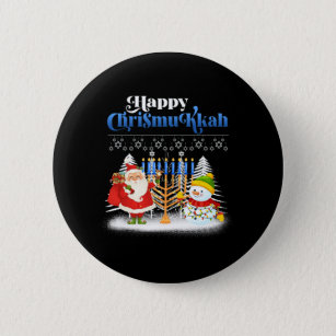 Happy Chrismukkah Jüdische Weihnachtszeit Hanukkah Button