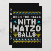 Happy Chrismukkah Jüdische Weihnachtszeit Hanukkah Feiertagskarte (Vorne/Hinten)