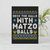 Happy Chrismukkah Jüdische Weihnachtszeit Hanukkah Feiertagskarte (Stehend Vorderseite)