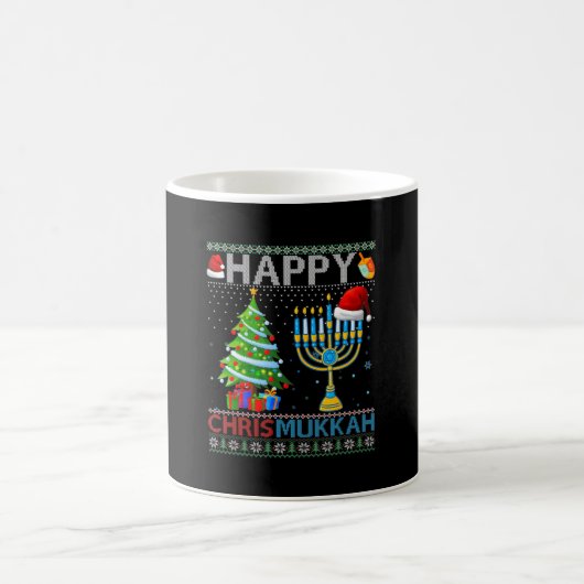 Happy Chrismukkah Jüdische Weihnachtszeit Hanukkah Kaffeetasse (Mittel)