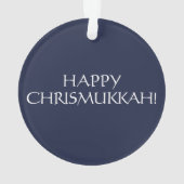 Happy Chrismukkah Marine jüdischen Feiertag Weihna Ornament (Rückseite)