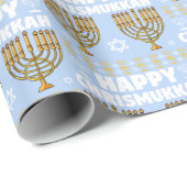 Happy Chrismukkah Menorah Geschenkpapier (Rolleneckpunkt)