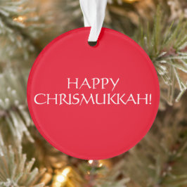 Happy Chrismukkah roten weißen Weihnachtsfeiertag Ornament