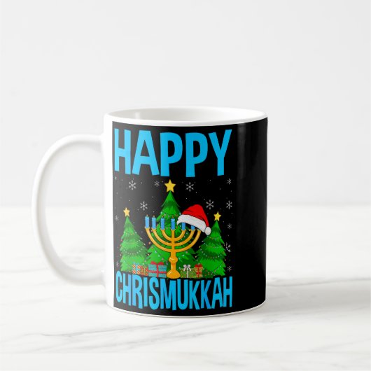 Happy Chrismukkah Santa Hat Christmas Hanukkah Sle Kaffeetasse (Links)