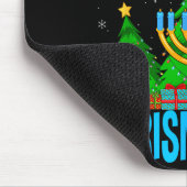 Happy Chrismukkah Santa Hat Christmas Hanukkah Sle Mousepad (Ecke)