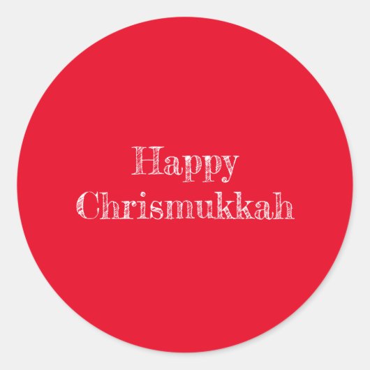 Happy Chrismukkah Sticker (Vorderseite)