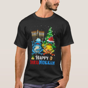 Happy Chrismukkah Weihnachten Hanukkah Frosch T-Shirt