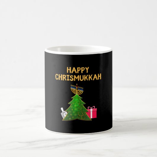 Happy Chrismukkah Weihnachtsbaum & Hanukkah Kaffeetasse (Mittel)
