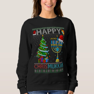 Happy Chrismukkah Weihnachtsmannmütze Weihnachten  Sweatshirt