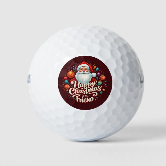 Happy Christamas Golfball (Vorderseite)