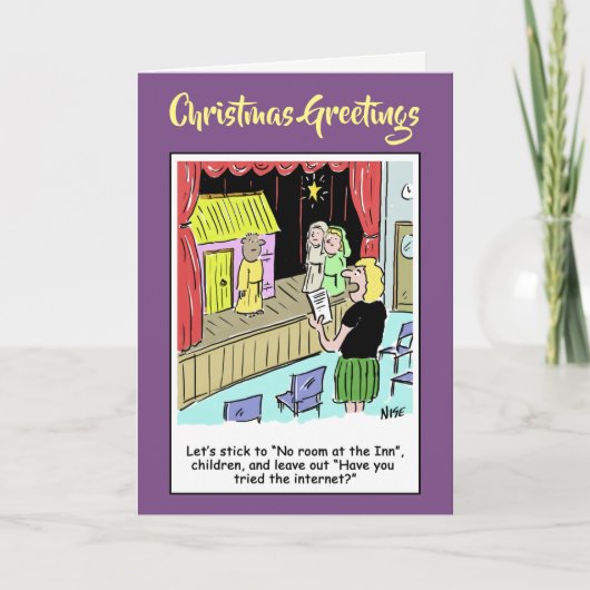 Happy Christm Teacher Weihnachtskrippen spielen Feiertagskarte (Vorderseite)