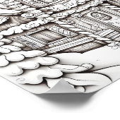 Happy Christmas Adult Coloring Poster (Ecke)