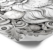 Happy Christmas Adult Coloring Poster (Ecke)