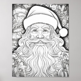 Happy Christmas Adult Coloring Poster