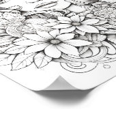 Happy Christmas Adult Coloring Poster (Ecke)