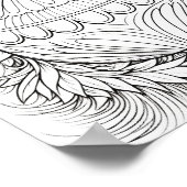 Happy Christmas Adult Coloring Poster (Ecke)